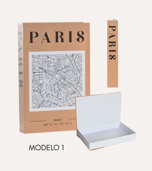 Libro Decorativo Ciudad con Compartimiento