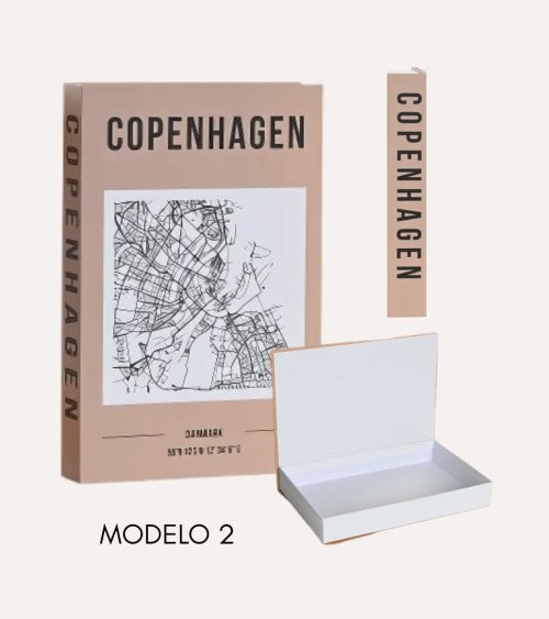 Libro Decorativo Ciudad con Compartimiento