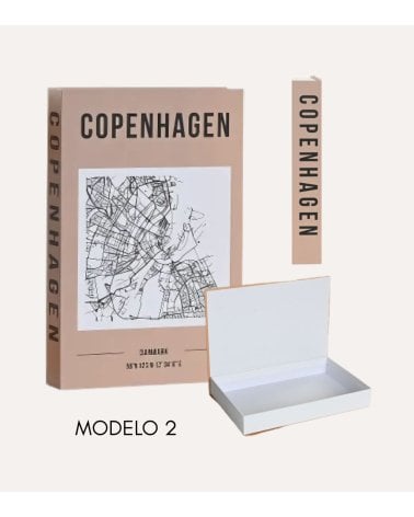 Libro Decorativo Ciudad con Compartimiento