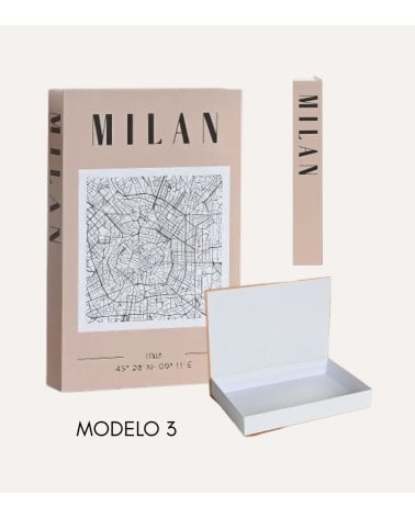 Libro Decorativo Ciudad con Compartimiento