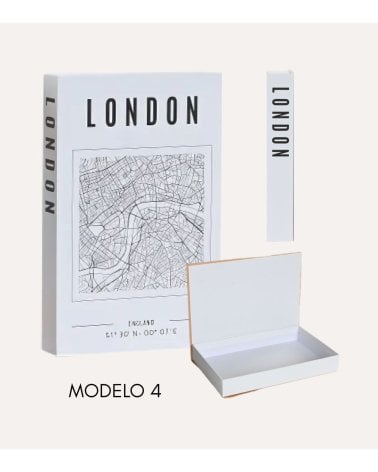 Libro Decorativo Ciudad con Compartimiento