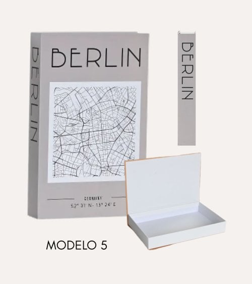 Libro Decorativo Ciudad con Compartimiento