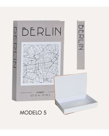 Libro Decorativo Ciudad con Compartimiento