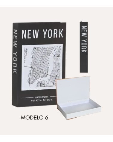 Libro Decorativo Ciudad con Compartimiento