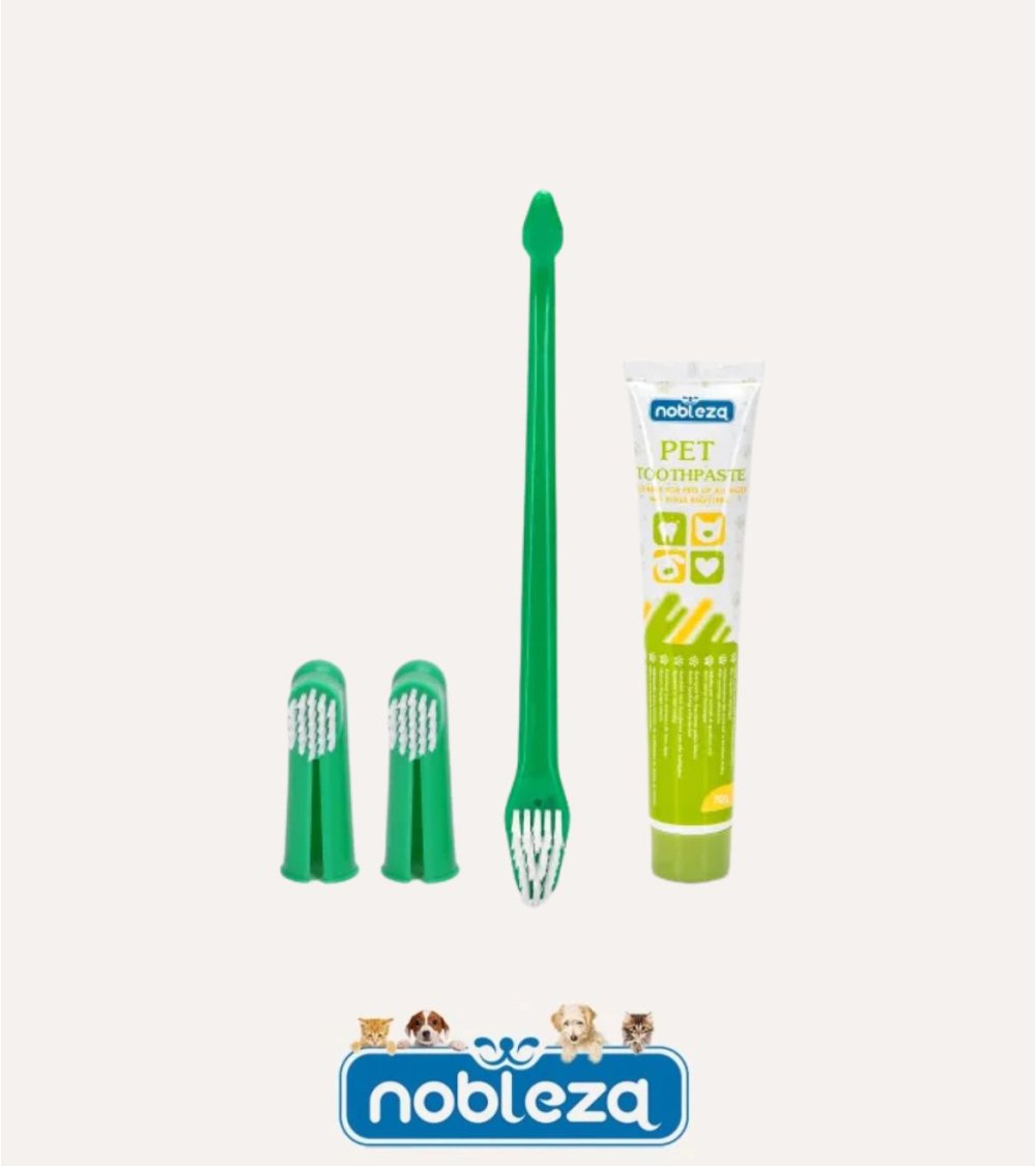 Set de Cepillos y Pasta de Dientes para Mascotas