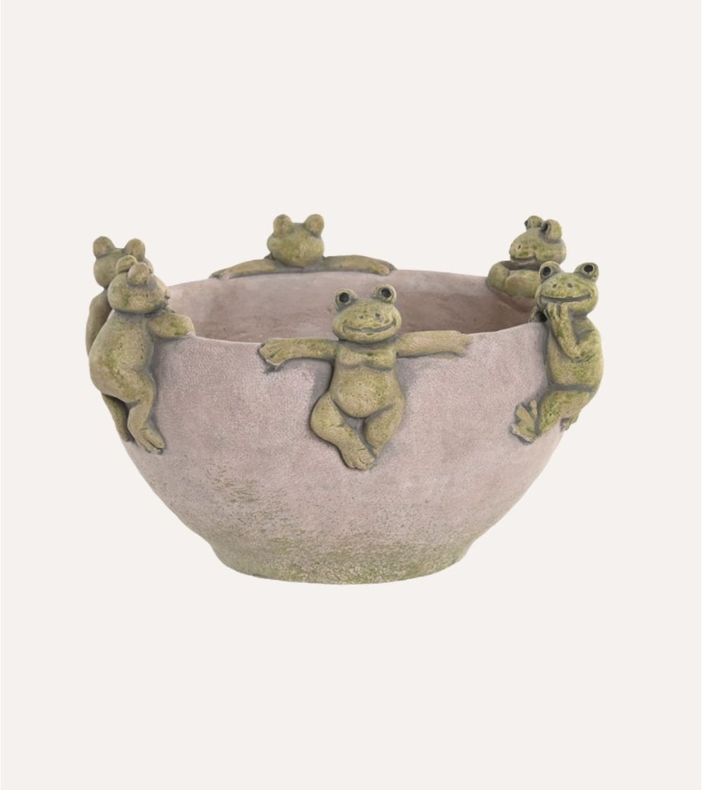 Centro de Mesa Ranitas de Cemento