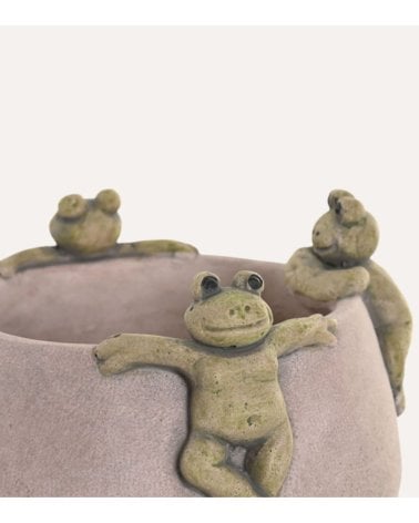 Centro de Mesa Ranitas de Cemento