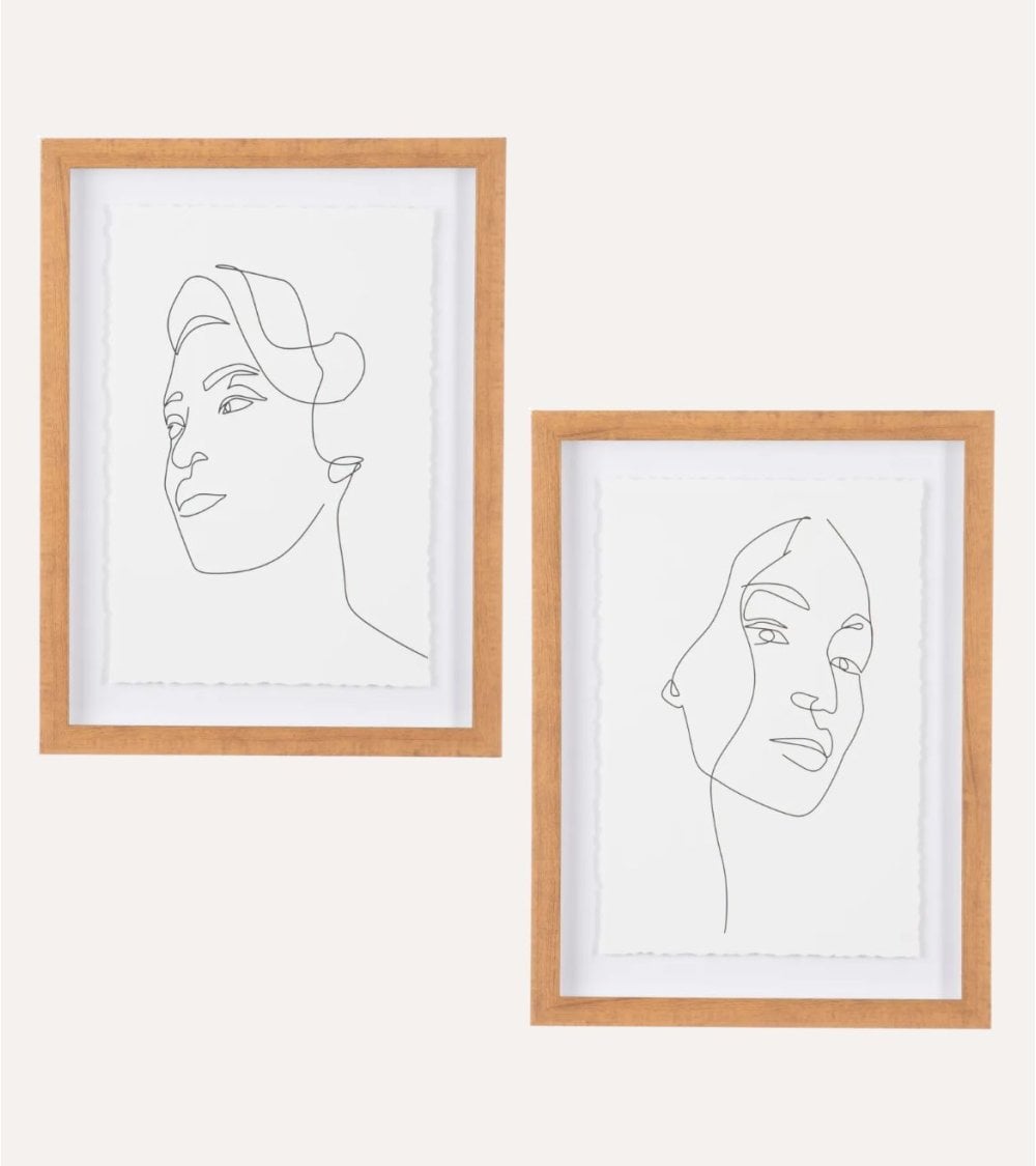 Cuadro de Línea Fina Rostro de Cristal