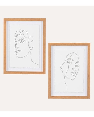 Cuadro de Línea Fina Rostro de Cristal