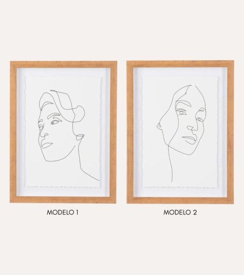 Cuadro de Línea Fina Rostro de Cristal