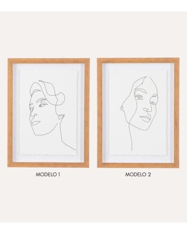 Cuadro de Línea Fina Rostro de Cristal