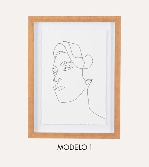Cuadro de Línea Fina Rostro de Cristal