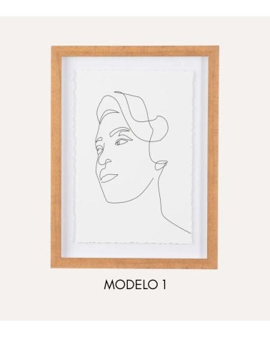 Cuadro de Línea Fina Rostro de Cristal