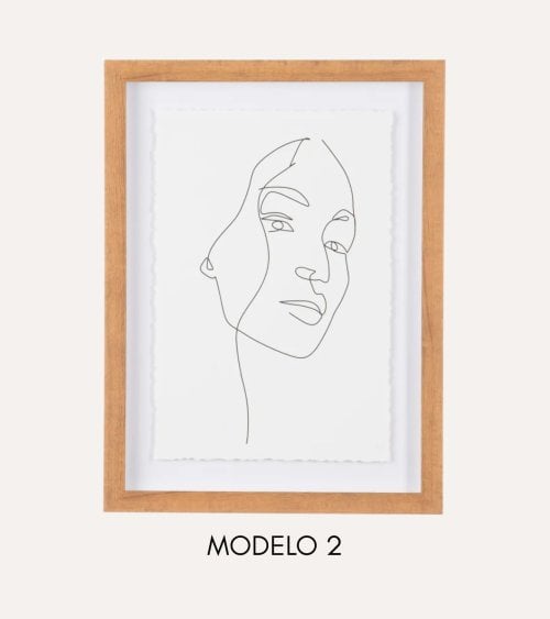 Cuadro de Línea Fina Rostro de Cristal
