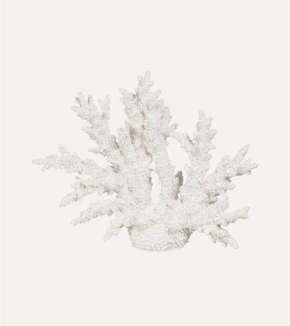 Figura Decorativa de Coral Abierto de Resina
