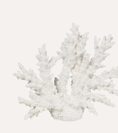 Figura Decorativa de Coral Abierto de Resina