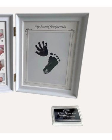 Marco de Fotos Múltiple de Primer Año y Huellas para Bebé