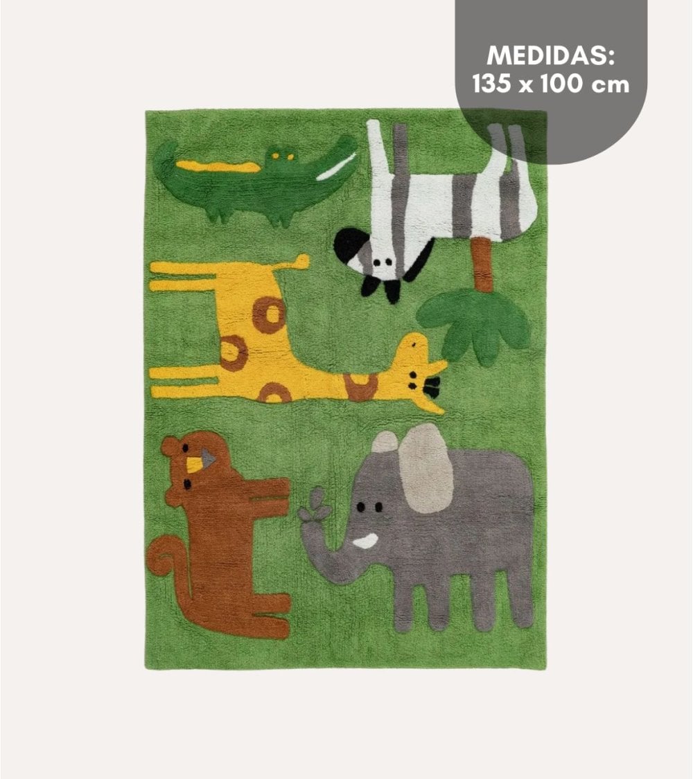 Alfombra Infantil Zoo de Algodón
