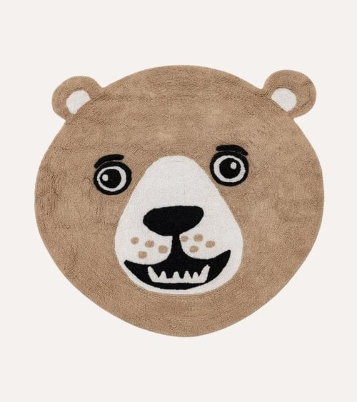 Alfombra Infantil Oso Sonriente de Algodón