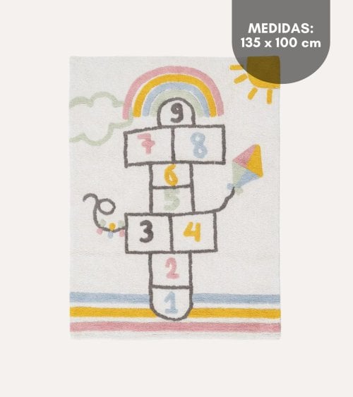 Alfombra Infantil Rayuela de Algodón