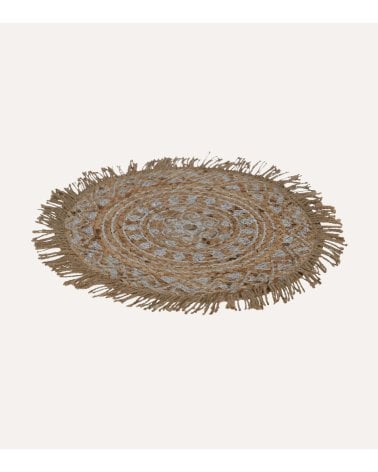 Salvamantel Impreso Plata de Fibra Natural