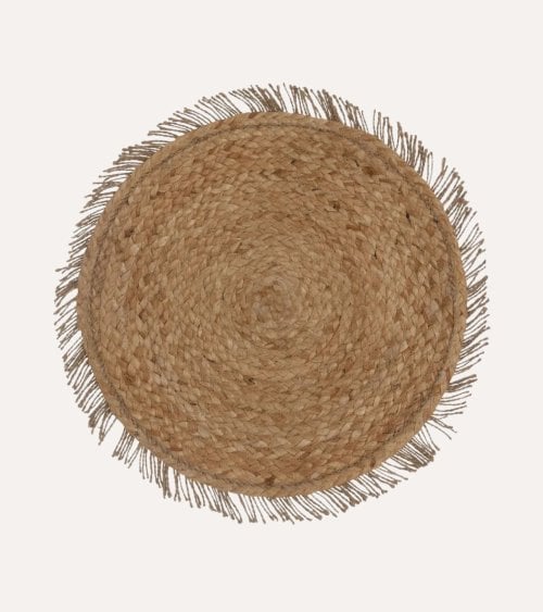 Salvamantel Impreso Plata de Fibra Natural