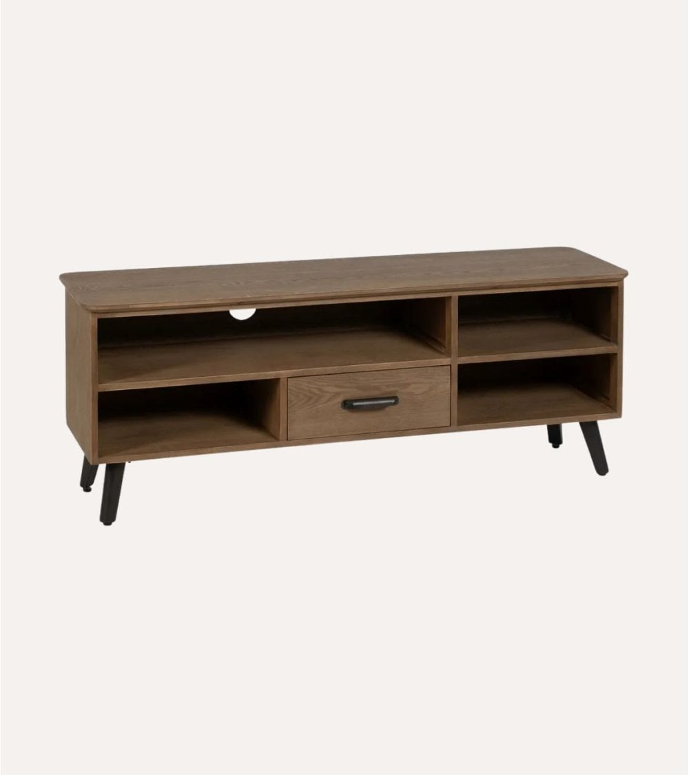 Mueble de TV Paul de Madera de Abeto y Hierro