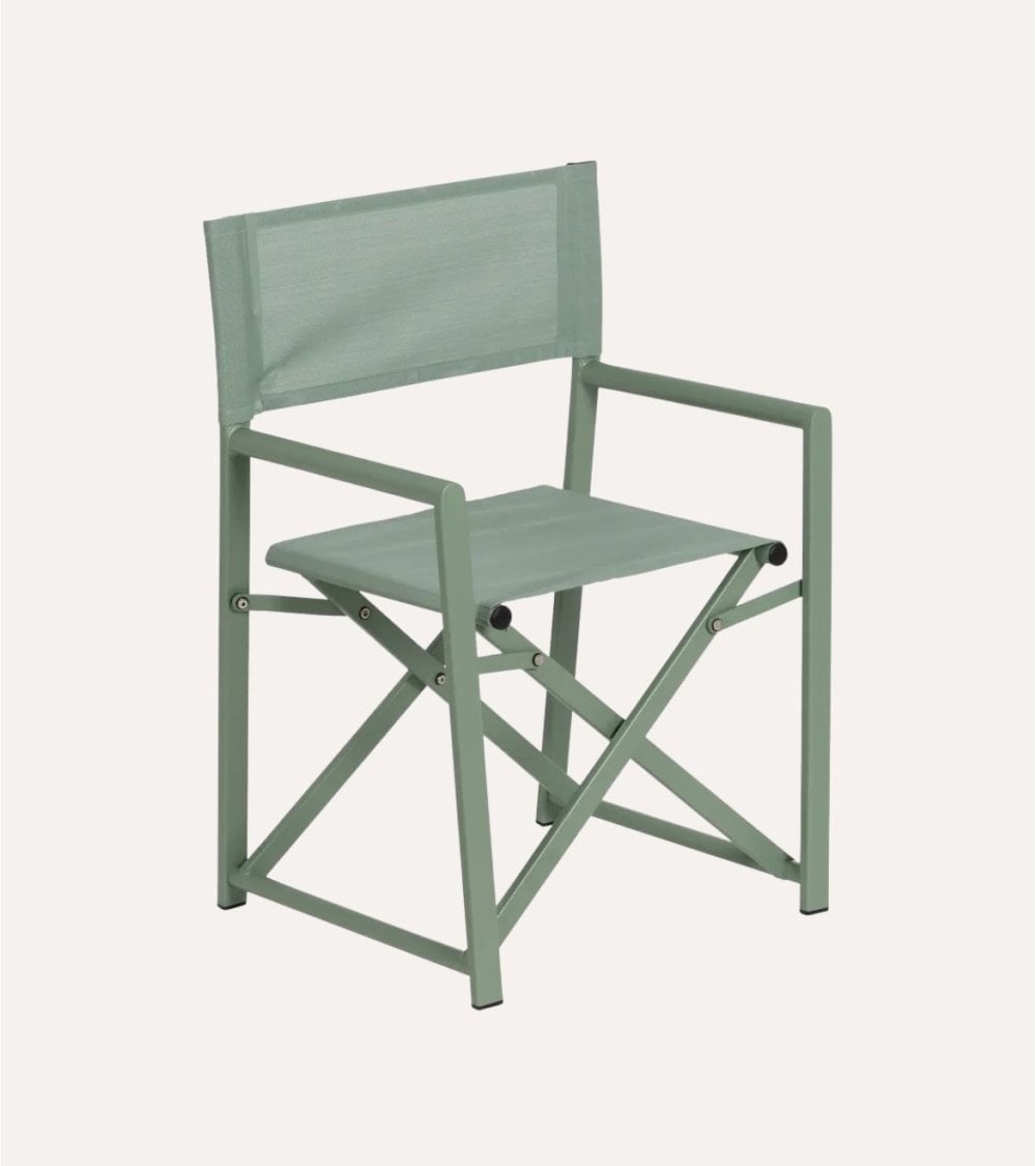Silla Plegable Estilo Director para Exteriores de Aluminio y Textileno