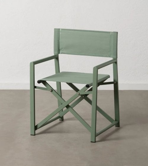 Silla Plegable Estilo Director para Exteriores de Aluminio y Textileno