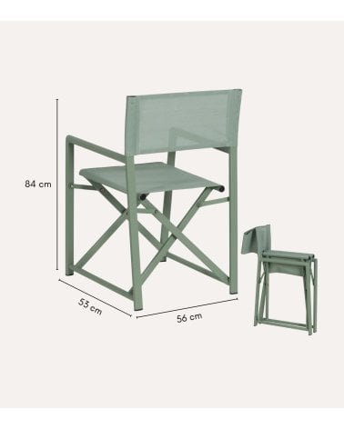 Silla Plegable Estilo Director para Exteriores de Aluminio y Textileno