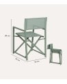 Silla Plegable Estilo Director para Exteriores de Aluminio y Textileno