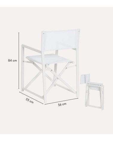 Silla Plegable Estilo Director para Exteriores de Aluminio y Textileno