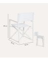 Silla Plegable Estilo Director para Exteriores de Aluminio y Textileno