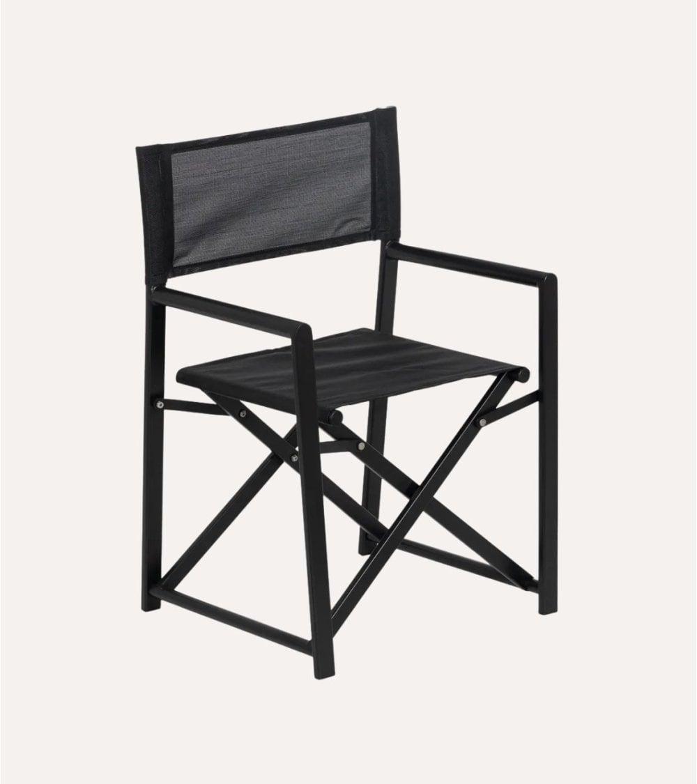 Silla Plegable Estilo Director para Exteriores de Aluminio y Textileno