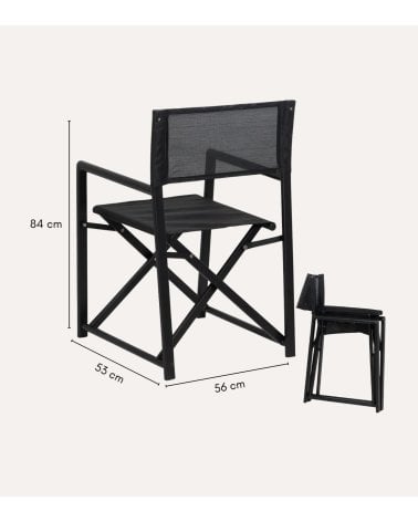 Silla Plegable Estilo Director para Exteriores de Aluminio y Textileno