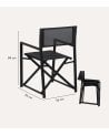 Silla Plegable Estilo Director para Exteriores de Aluminio y Textileno