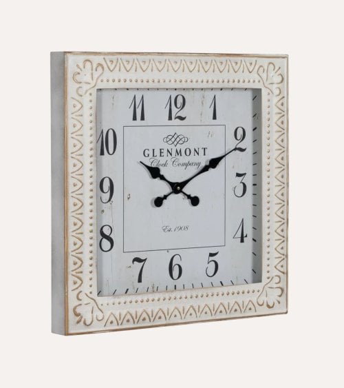Reloj de Pared Glenmont de Metal y Cristal