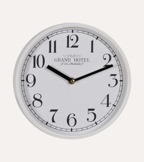 Reloj de Pared Grand Hotel de Madera y Cristal