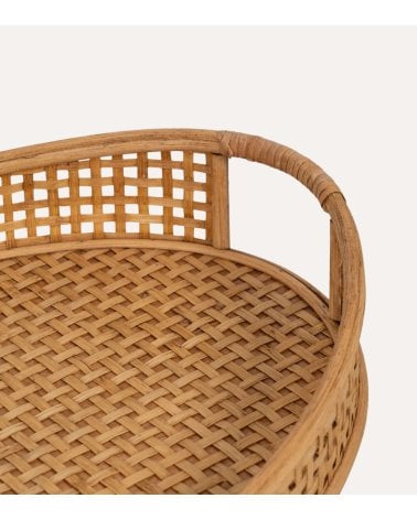 Bandeja Estilo Cesta de Bambú