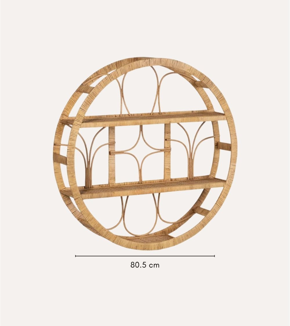 Estante De Pared De Ratán De 3 Niveles, Estilo Bohemio, Para Montar En