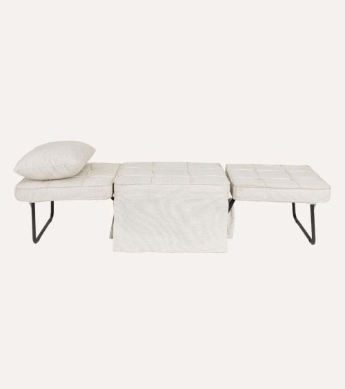 Puff Sofá Cama Barney de Acero con Cojín