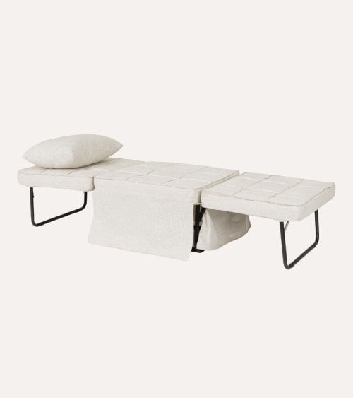 Puff Sofá Cama Barney de Acero con Cojín