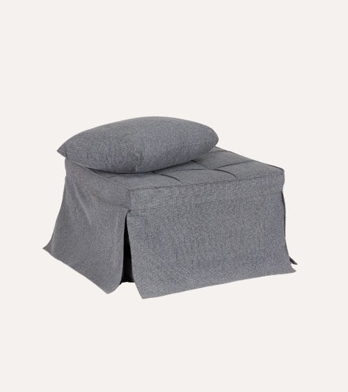 Puff Sofá Cama Barney de Acero con Cojín