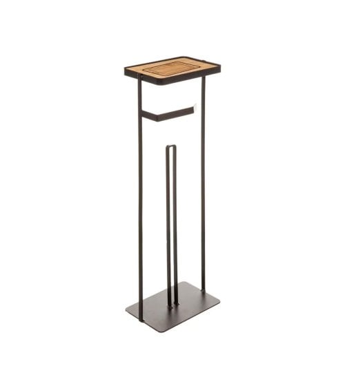 Portarrollos de Baño Metálico con Soporte para Móvil-1