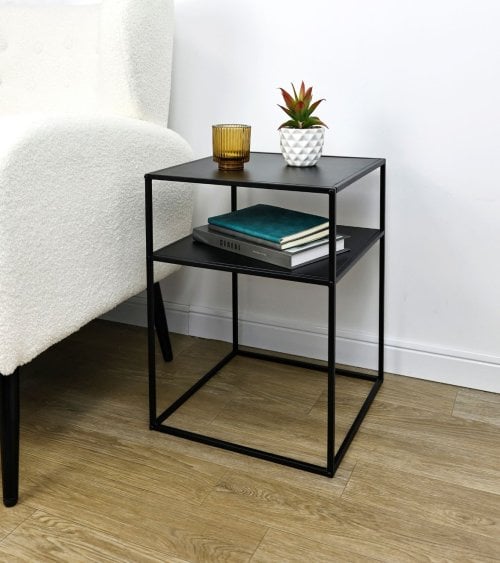 Mesa Auxiliar Alrik de 2 Niveles de Acero