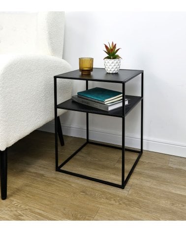 Mesa Auxiliar Alrik de 2 Niveles de Acero