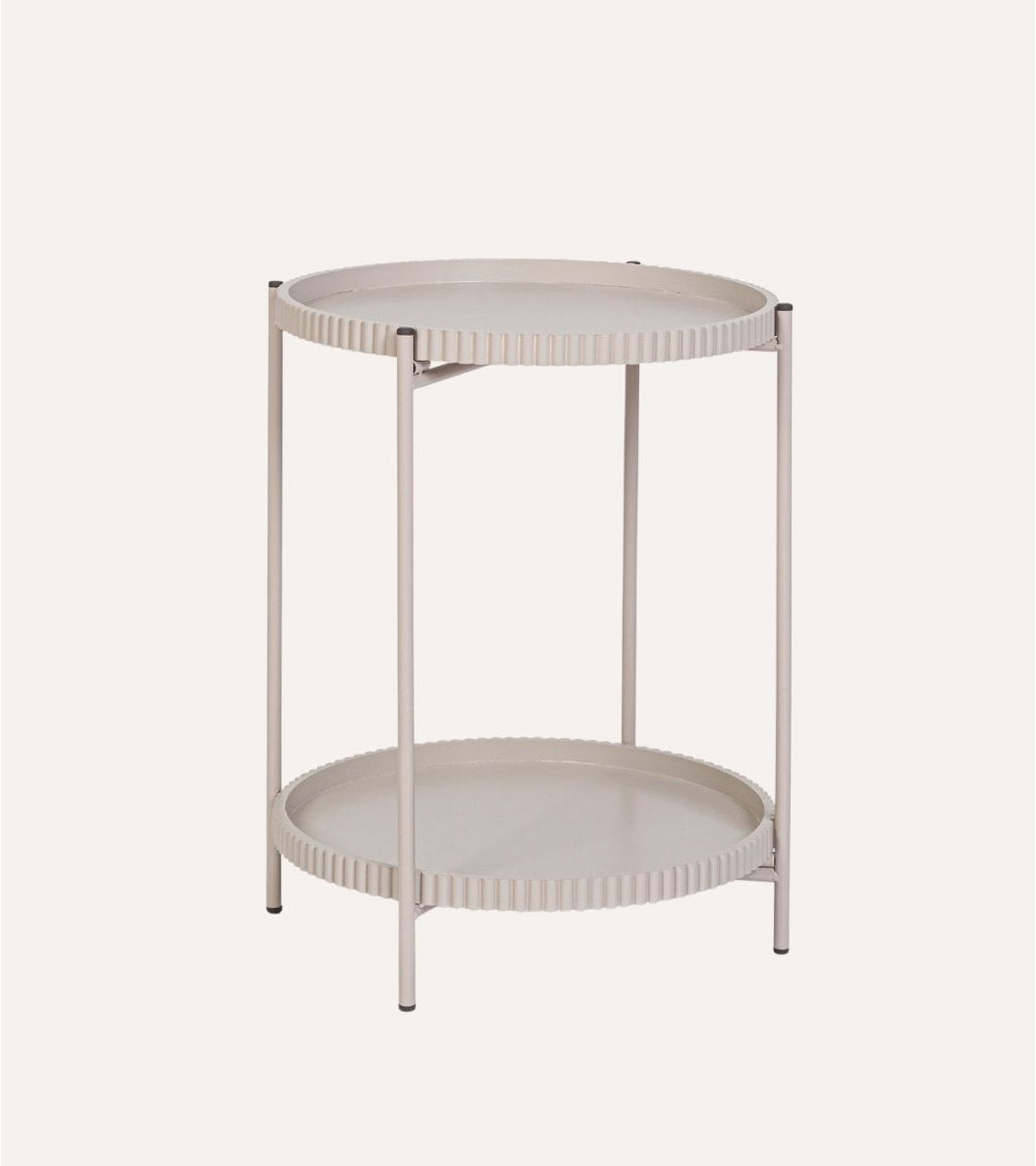 Mesa Auxiliar Circular Herdys de 2 Niveles de Acero