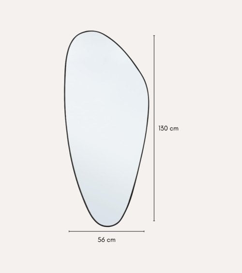 Espejo Asteroid Estrecho con Marco de Metal