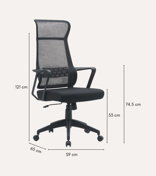 Silla de Oficina Giratoria Hoboken Ergonómica