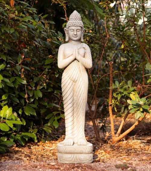 Figura Decorativa Buda de Pie para Exterior